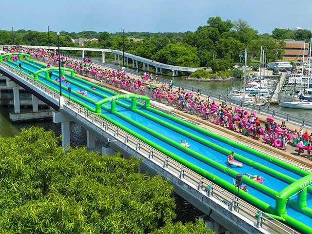 300 Meters Long Giant Inflatable Water Slide The City BY-STC-002